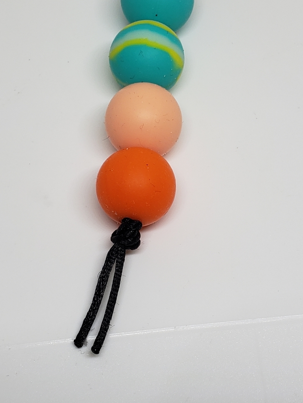 Handmade Flintstones Fred Flinstone Silicone Beaded Keychain - Picture 4 of 4